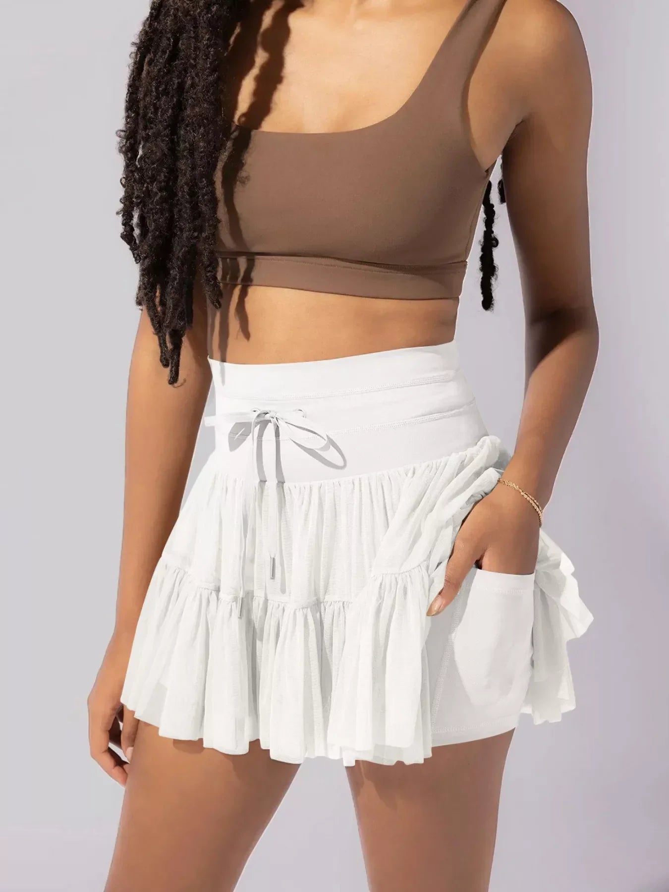 Lowcountry Style High Waist Skort With Pockets - Southern Shores Clothing