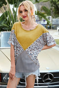 Printed Round Neck Short Sleeve Tee Polyester Spandex - Southern Shores Clothing