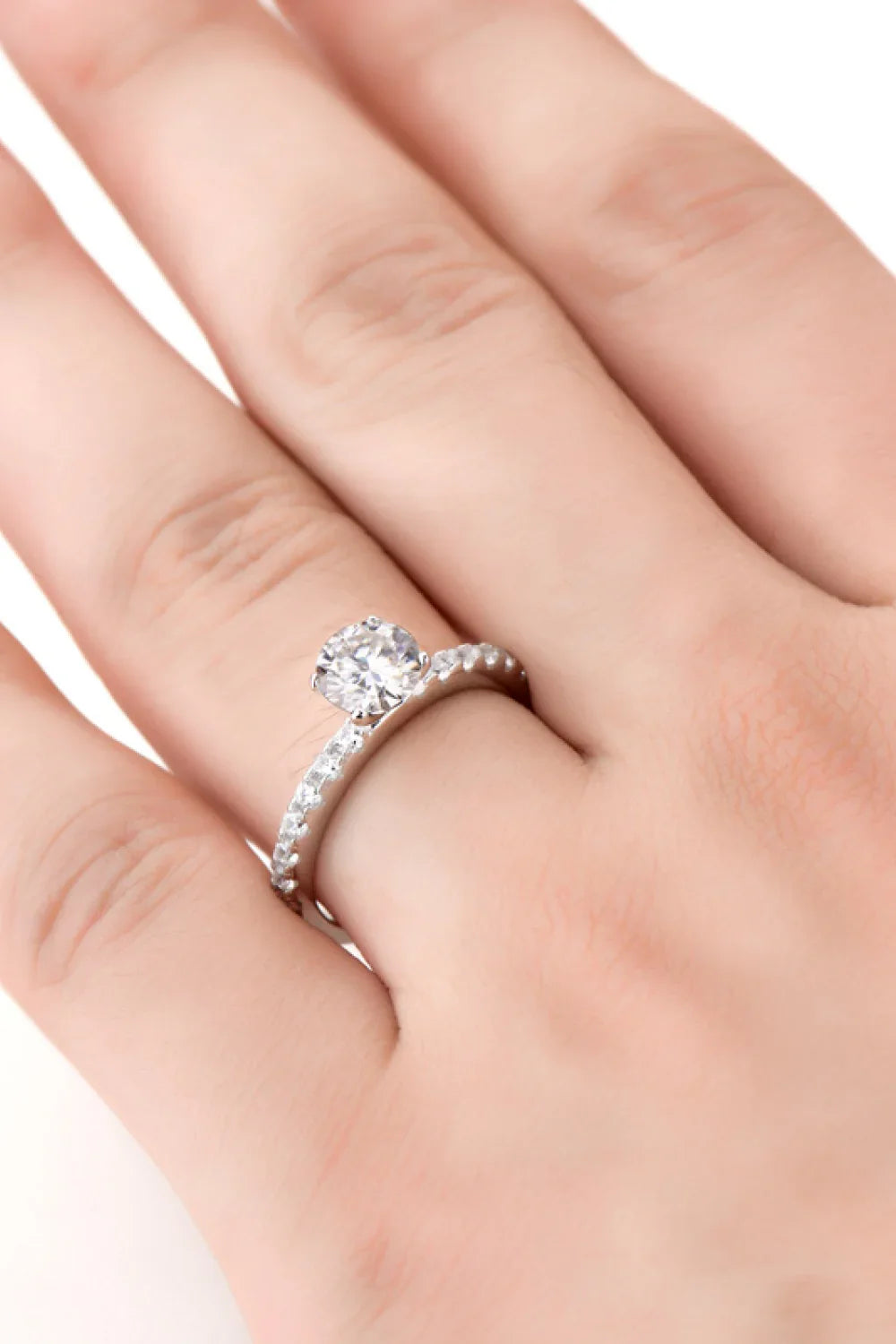 Minimalist Moissanite Platinum-Plated Ring - Southern Shores Clothing
