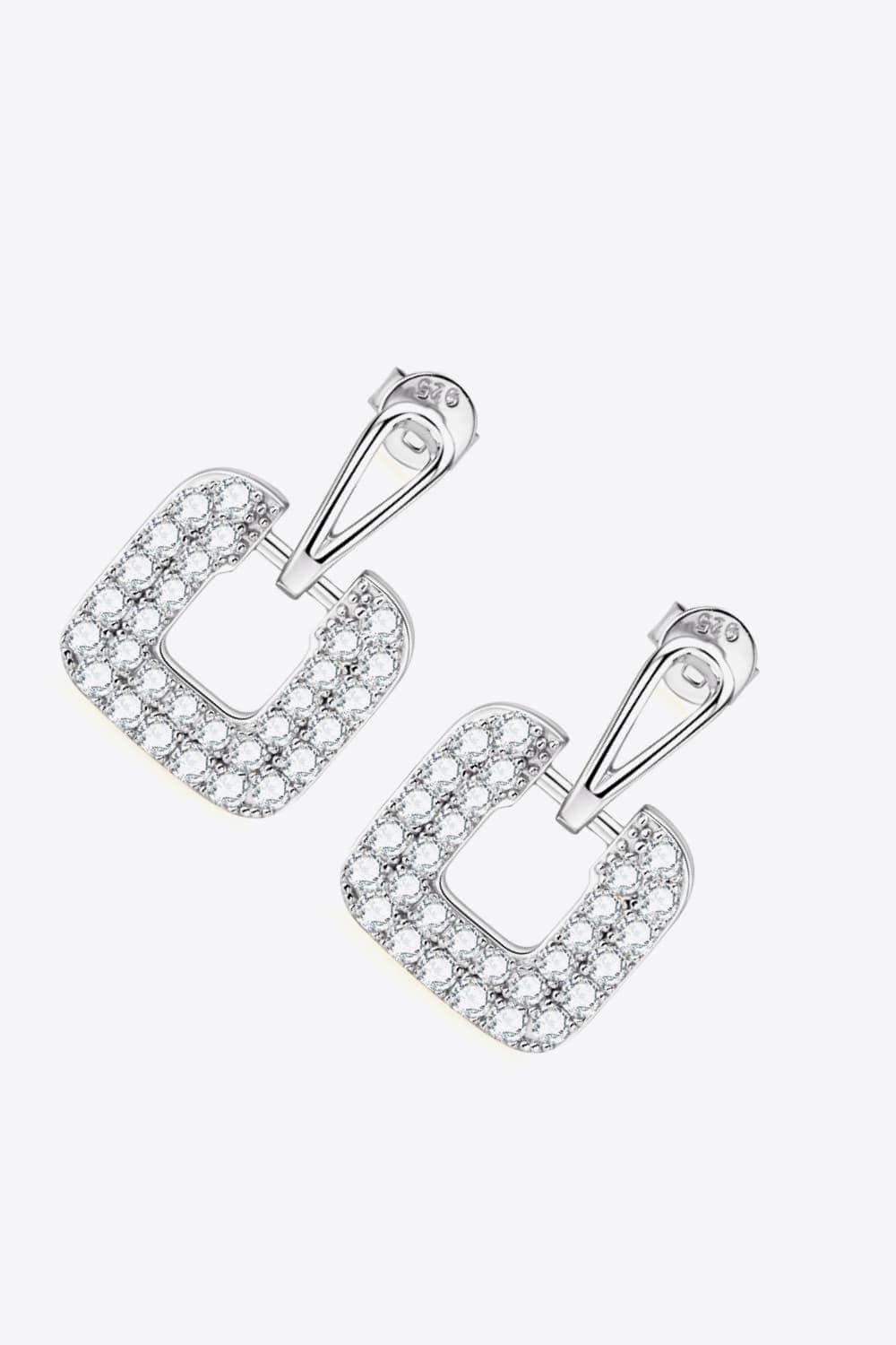 Sterling Silver 1.68 Carat Moissanite Drop Earrings - Southern Shores Clothing