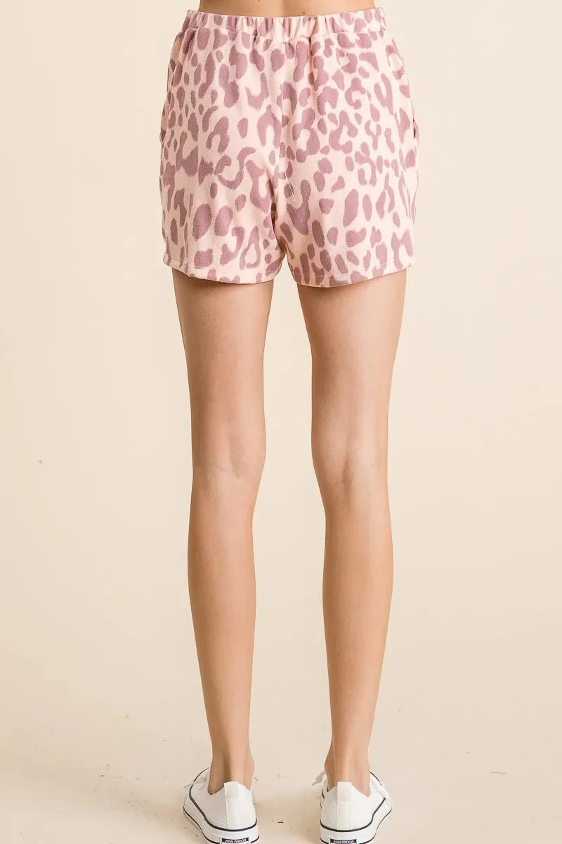 Leopard Print Shorts With Twill Tape Drawstring - Southern Shores Clothing
