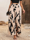 Printed Wide Leg Pants For Everyday Wear - Southern Shores Clothing