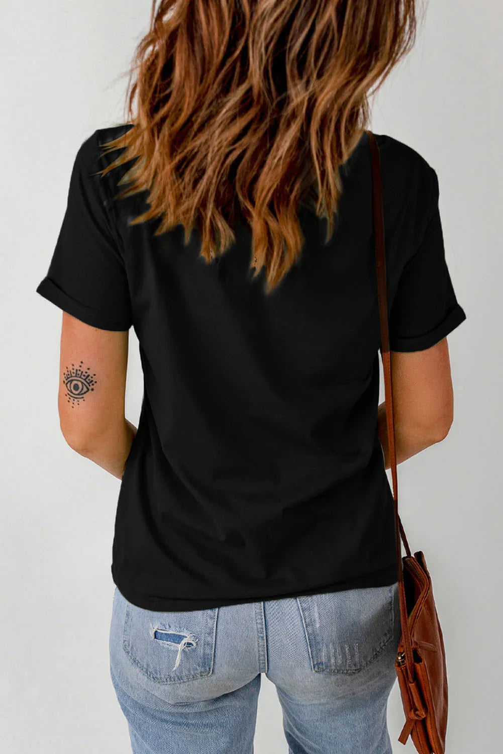Chic Slogan Graphic Round Neck Short Sleeve Tee - Southern Shores Clothing