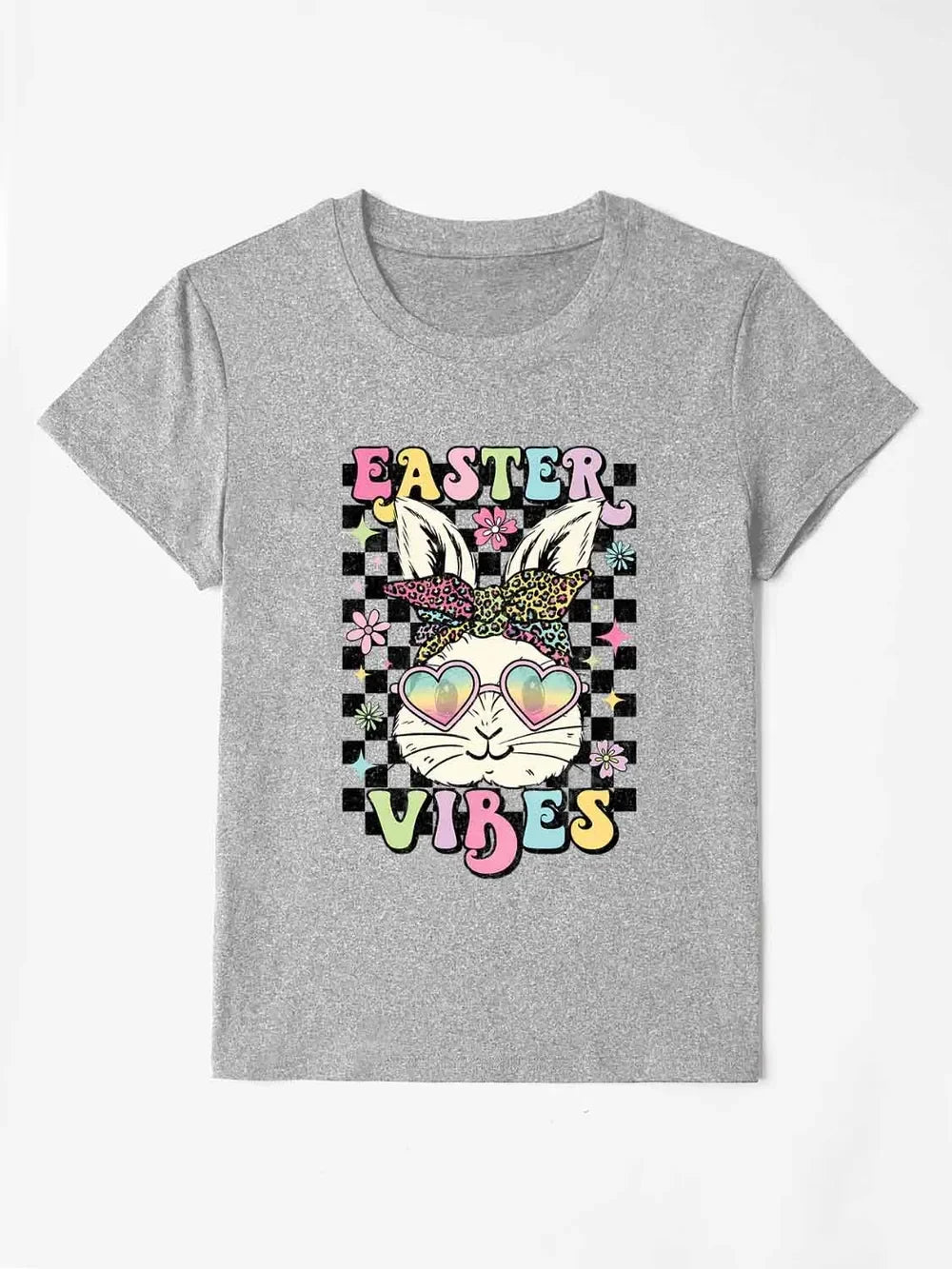Easter Vibes Round Neck Short Sleeve Stretch T Shirt - Southern Shores Clothing