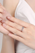 Moissanite Sterling Silver Two Piece Ring Set - Southern Shores Clothing