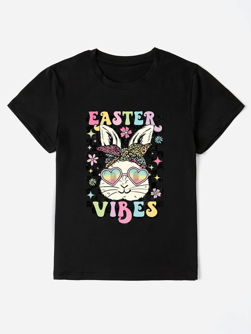 Easter Vibes Round Neck Short Sleeve Stretch T Shirt - Southern Shores Clothing