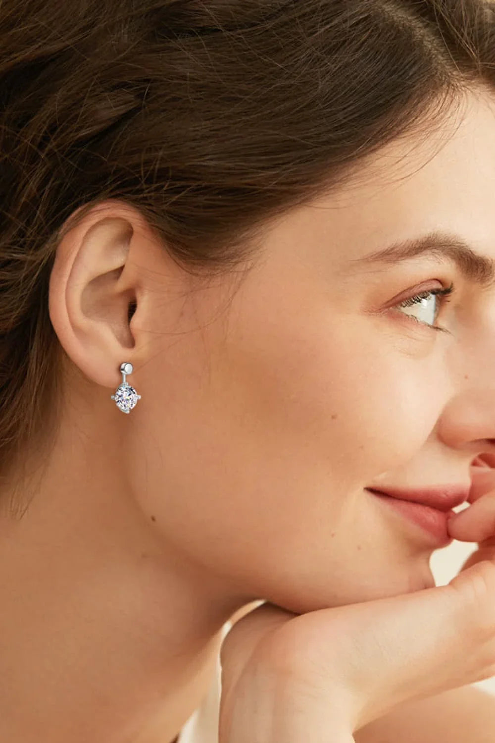 Minimalist 4 Carat Moissanite Drop Earrings Lightweight - Southern Shores Clothing