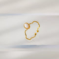 Coastal Wave Open Ring With 18K Gold Plating