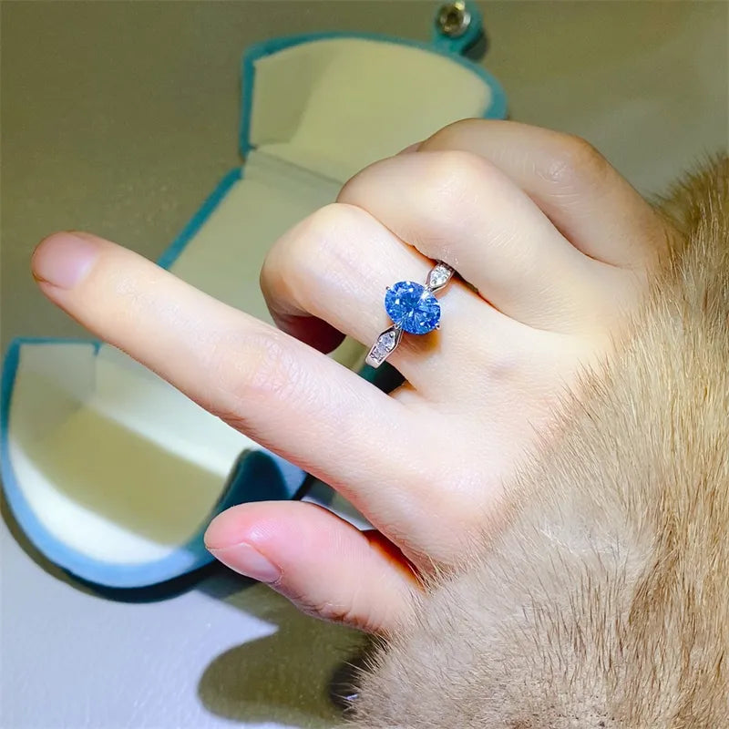 Southern Shores 2 Carat Moissanite Women's Sterling Silver Ring