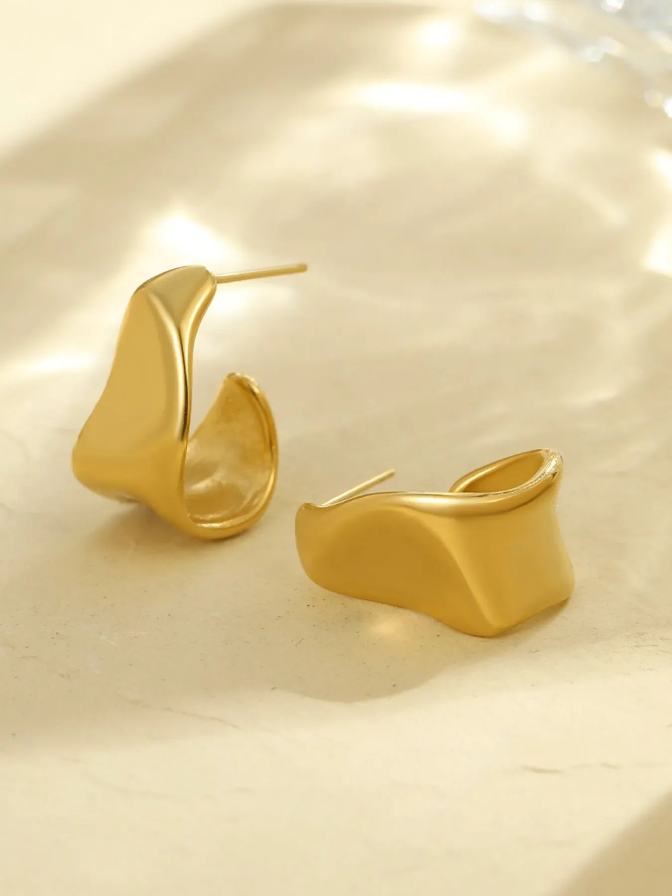 18K Gold-Plated Stainless Steel Geometric Earrings - Southern Shores Clothing