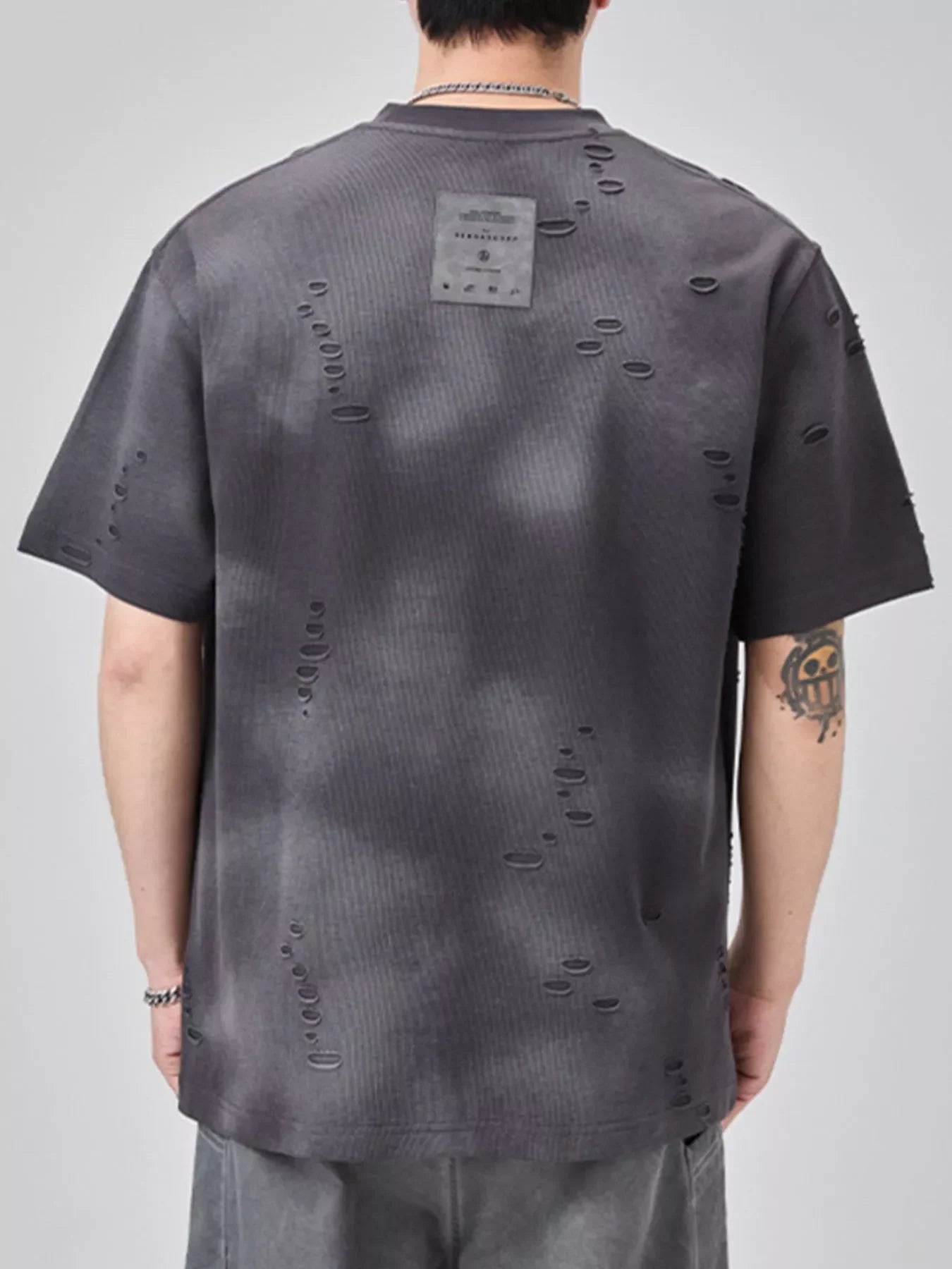 Distressed Oversized T Shirt With Relaxed Fit - Southern Shores Clothing