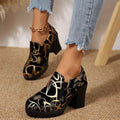 Round Toe Block Heel Pumps For Dressy Occasions
