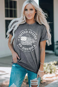 Classic US Flag Graphic Short Sleeve T Shirt - Southern Shores Clothing