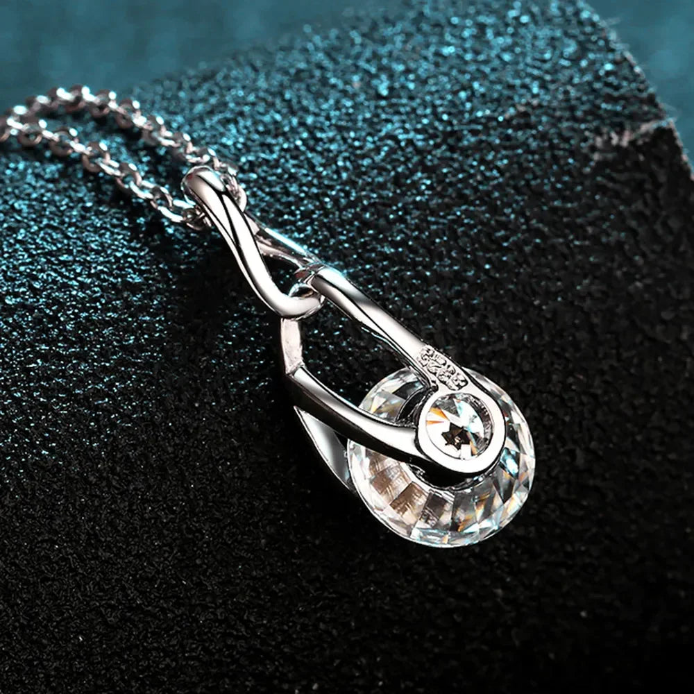 2 Carat Moissanite Sterling Silver Necklace - Southern Shores Clothing