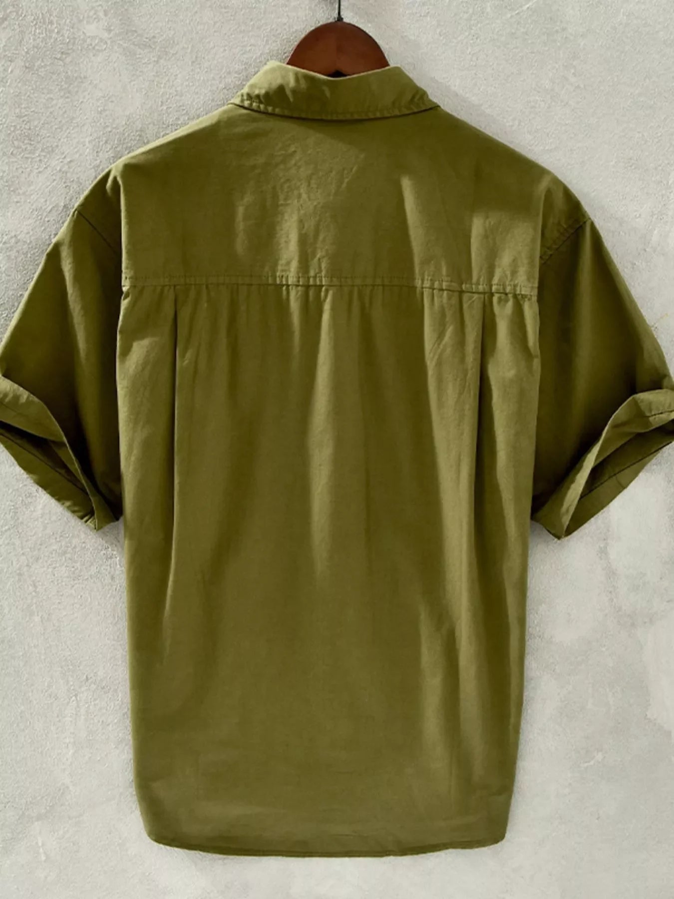 Plus Size Short Sleeve Button Up Shirt Cotton Blend - Southern Shores Clothing