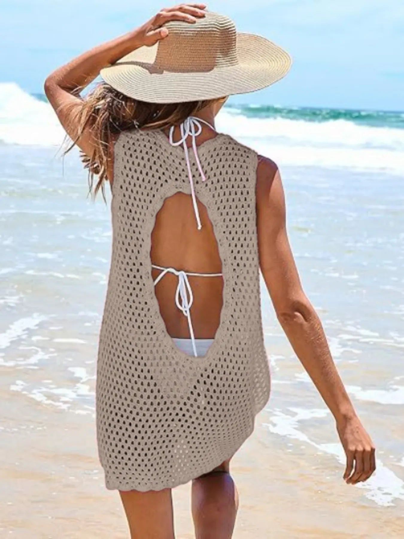 Openwork Block Cover Up Breathable Beachwear - Southern Shores Clothing