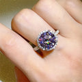 Three Carat Moissanite Zircon Sterling Silver Ring - Southern Shores Clothing