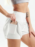 Pocketed High Waist Active Shorts For Daily Activities - Southern Shores Clothing