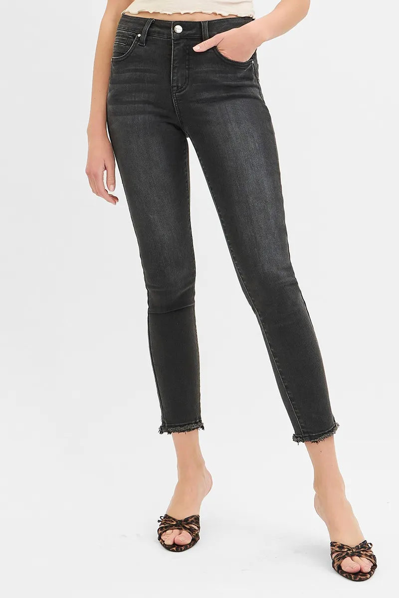 Coastal Risen Tummy Control Mid Rise Crop Skinny Jeans Plus