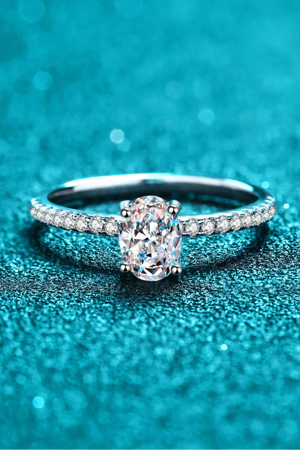 1 Carat Moissanite Sterling Silver Solitaire Ring - Southern Shores Clothing