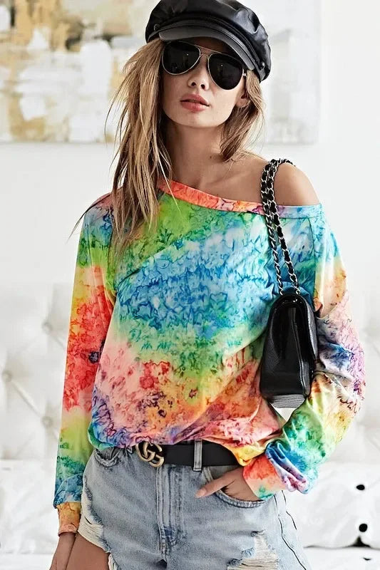 Tie Dye Soft Knit Jersey T Shirt For Outings - Southern Shores Clothing