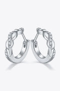 Minimalist Moissanite Twisted Hoop Earrings Platinum Plated - Southern Shores Clothing