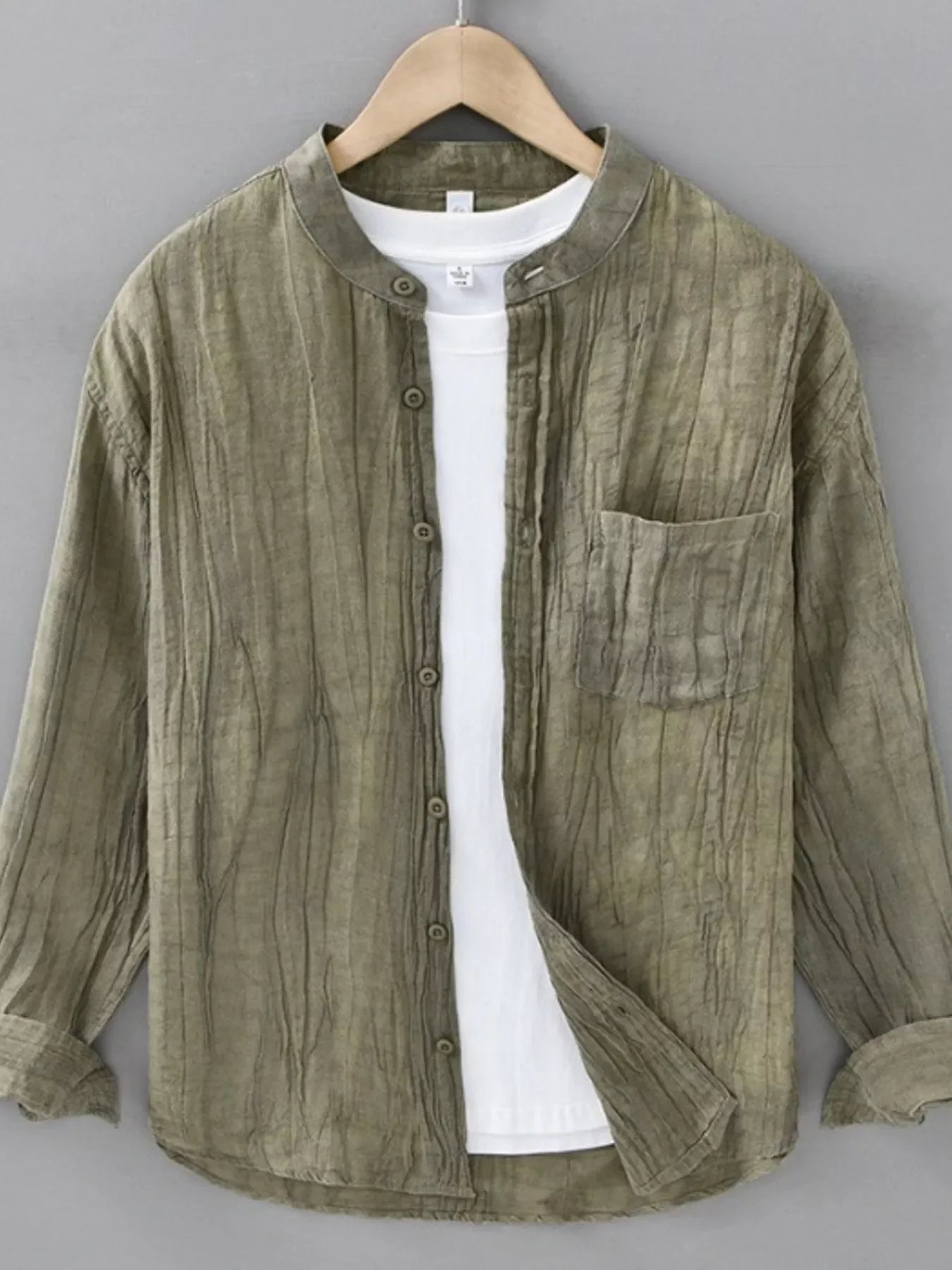 Plus Size Long Sleeve Button Up Shirt Cotton