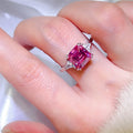 Platinum Plated 3 Carat Moissanite Ring Brilliance
