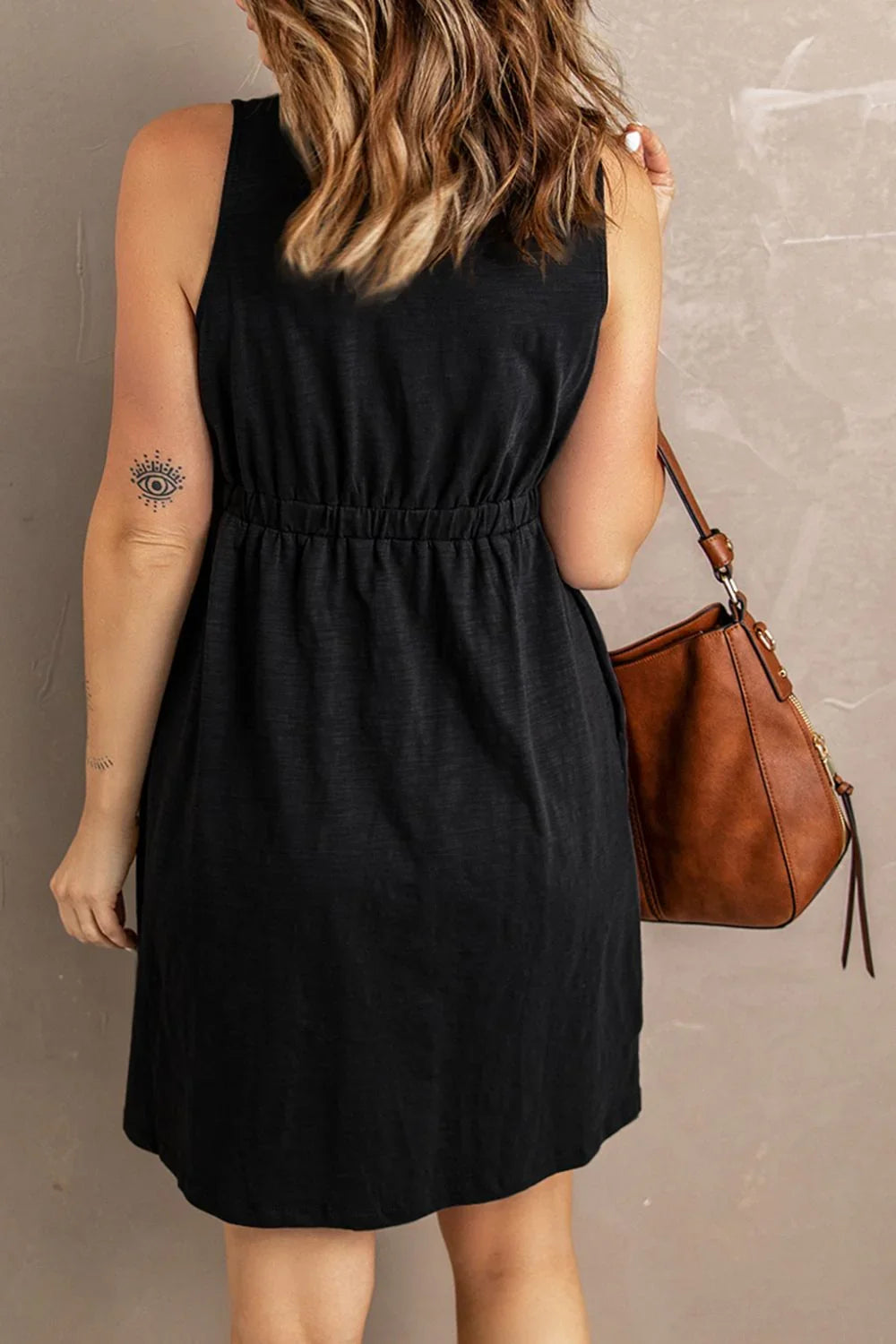 Casual Sleeveless Button Down Mini Magic Dress - Southern Shores Clothing