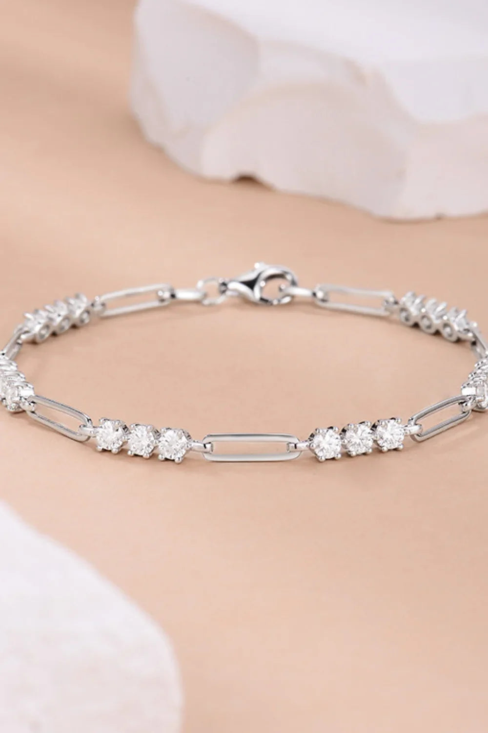 1.8 Carat Moissanite Sterling Silver Bracelet - Southern Shores Clothing