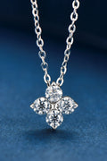 Moissanite Four Leaf Clover Necklace in Sterling Silver - Southern Shores Clothing