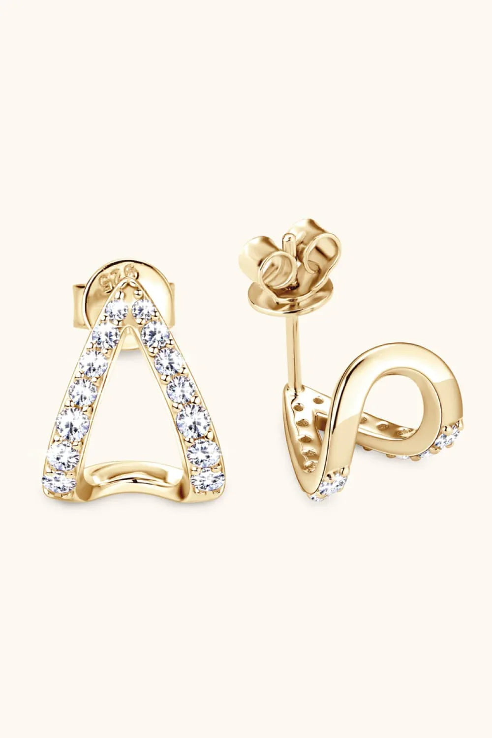 Minimalist Moissanite 925 Sterling Silver Earrings - Southern Shores Clothing