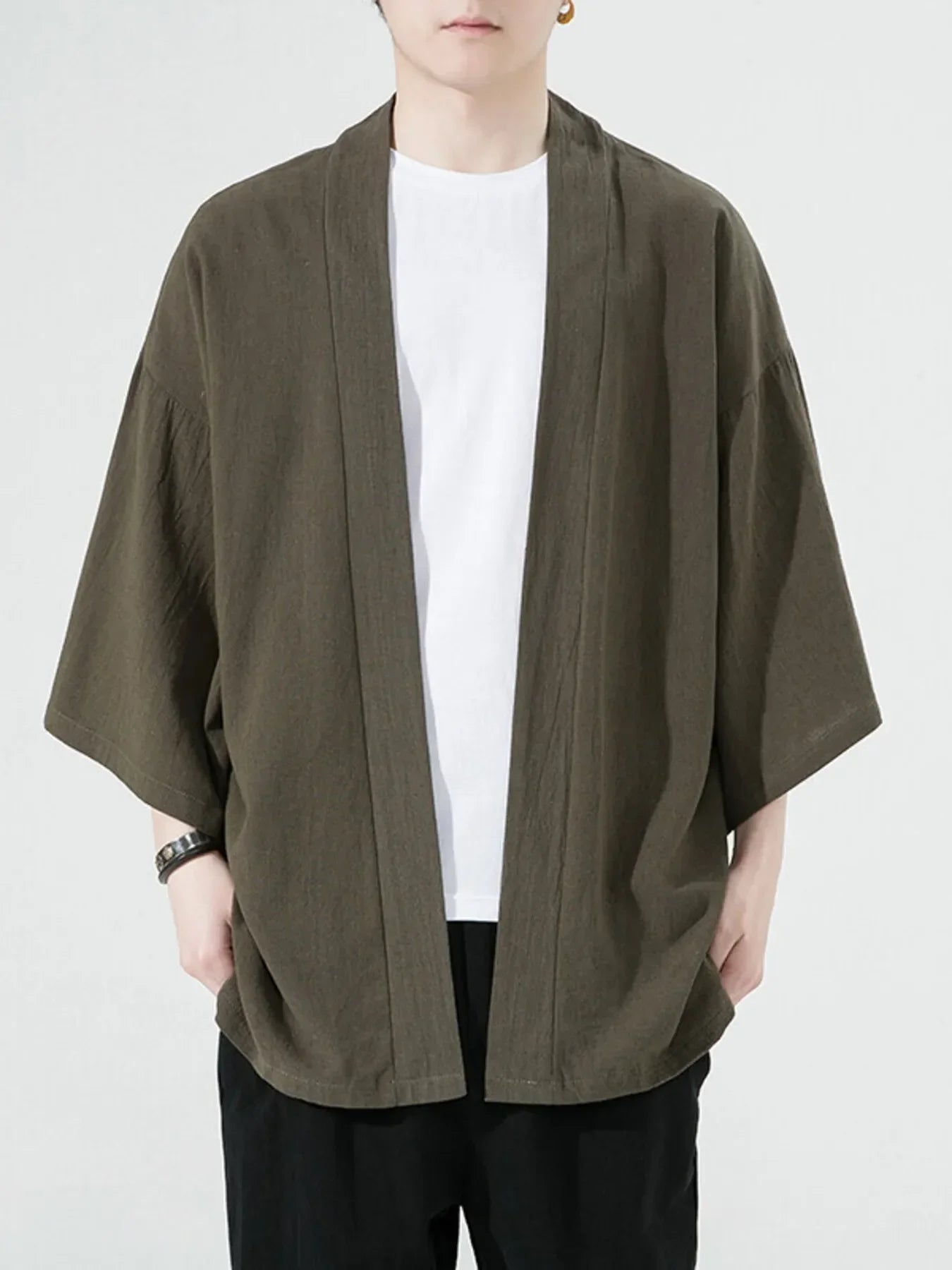 Plus Size Breathable Casual Open Front Cover Up