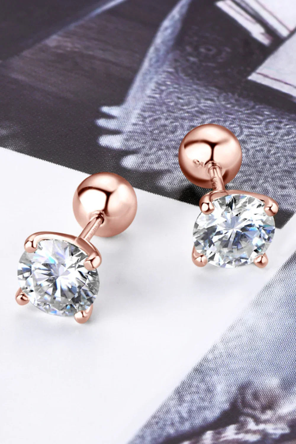 Moissanite Sterling Silver Stud Earrings 2 Carat - Southern Shores Clothing