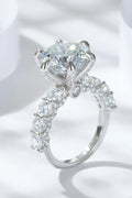 3-Carat Moissanite Platinum-Plated Ring - Southern Shores Clothing
