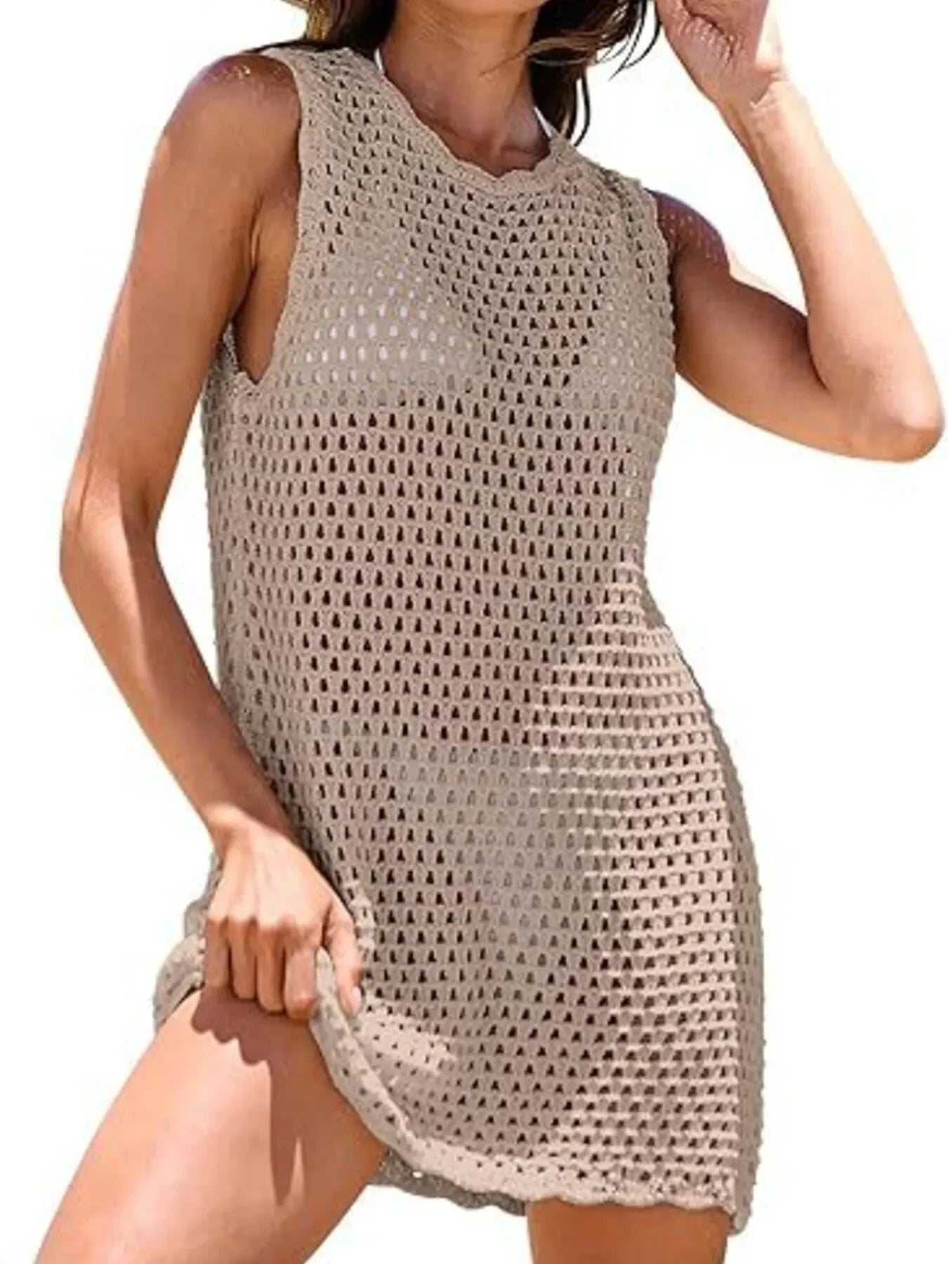 Openwork Block Cover Up Breathable Beachwear - Southern Shores Clothing