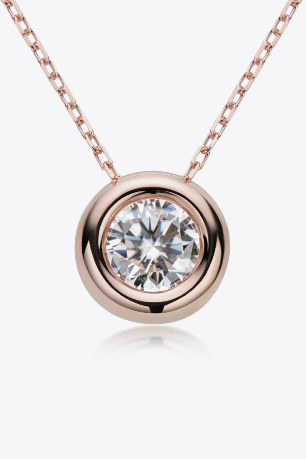 1 Carat Moissanite Sterling Silver Pendant Necklace - Southern Shores Clothing