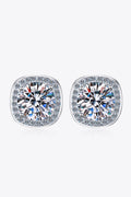 1 Carat Sterling Silver Moissanite Stud Earrings - Southern Shores Clothing