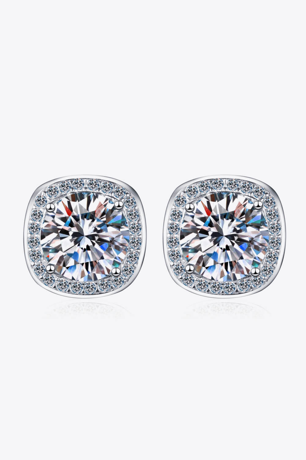 Southern Shores 1 Carat Sterling Silver Moissanite Stud Earrings