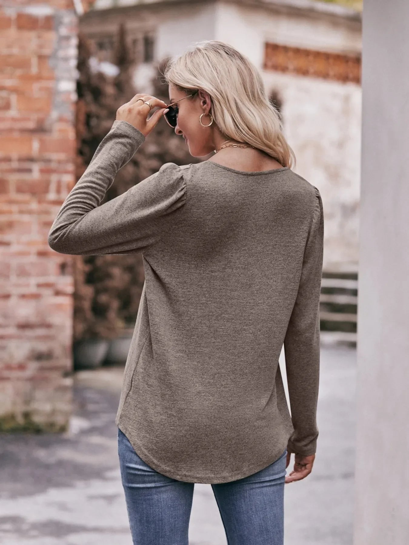 Square Neck Long Sleeve T-Shirt - Southern Shores Clothing