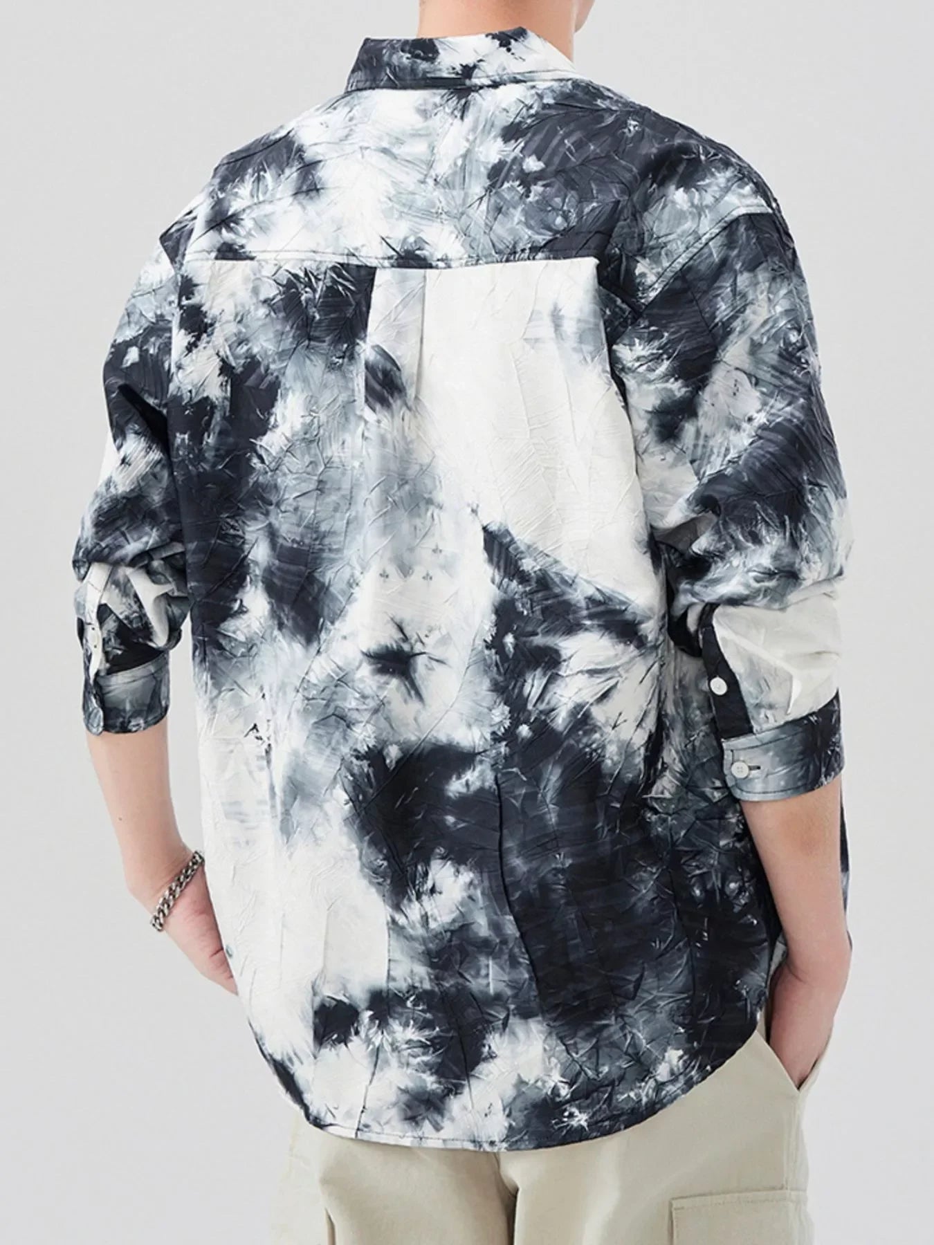 Plus Size Tie-Dye Button Up Long Sleeve Shirt - Southern Shores Clothing