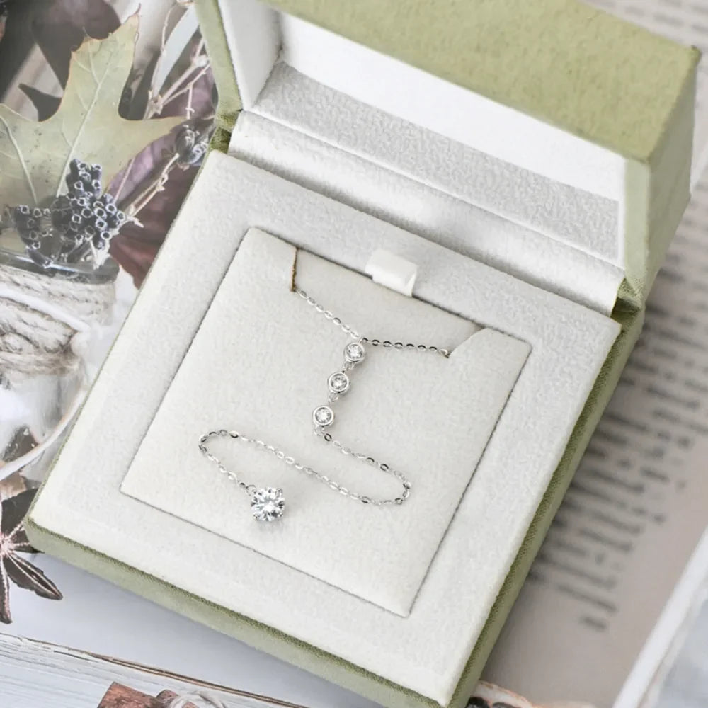 1.3 Ct Moissanite Drop Necklace 925 Sterling Silver - Southern Shores Clothing