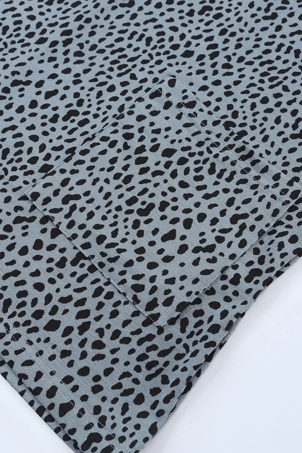 Animal Print Round Neck Tunic Tee With Pockets Stretchy - Southern Shores Clothing
