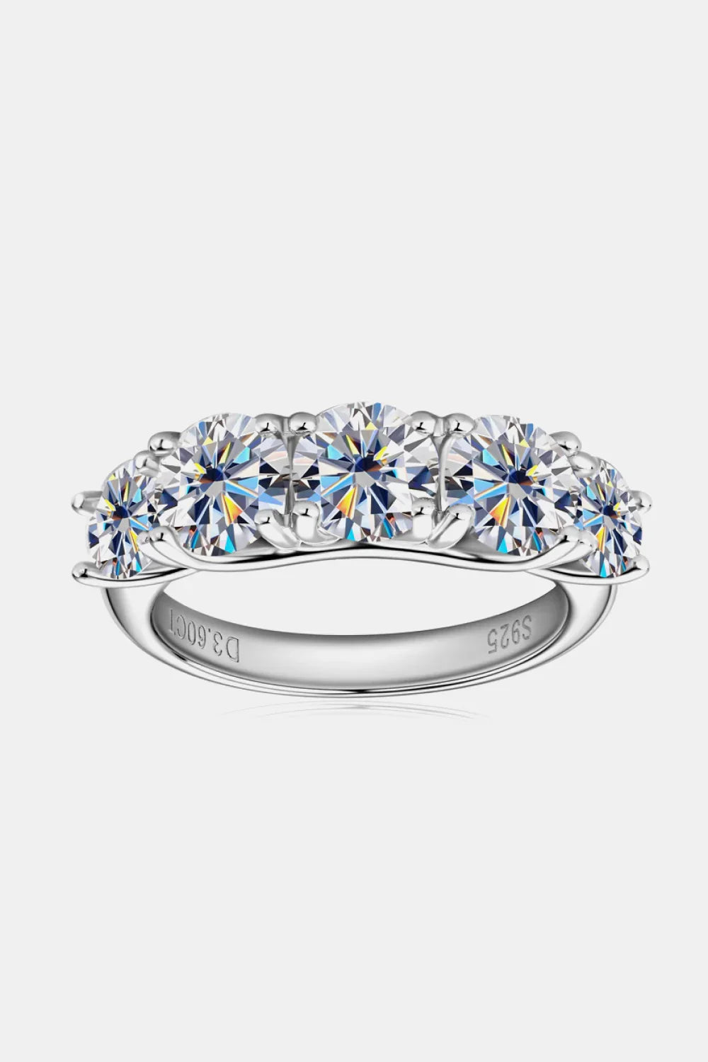 Minimalist 1 Carat Moissanite Sterling Silver Ring - Southern Shores Clothing