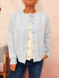 Button Up Long Sleeve Cardigan Slightly Stretchy - Southern Shores Clothing