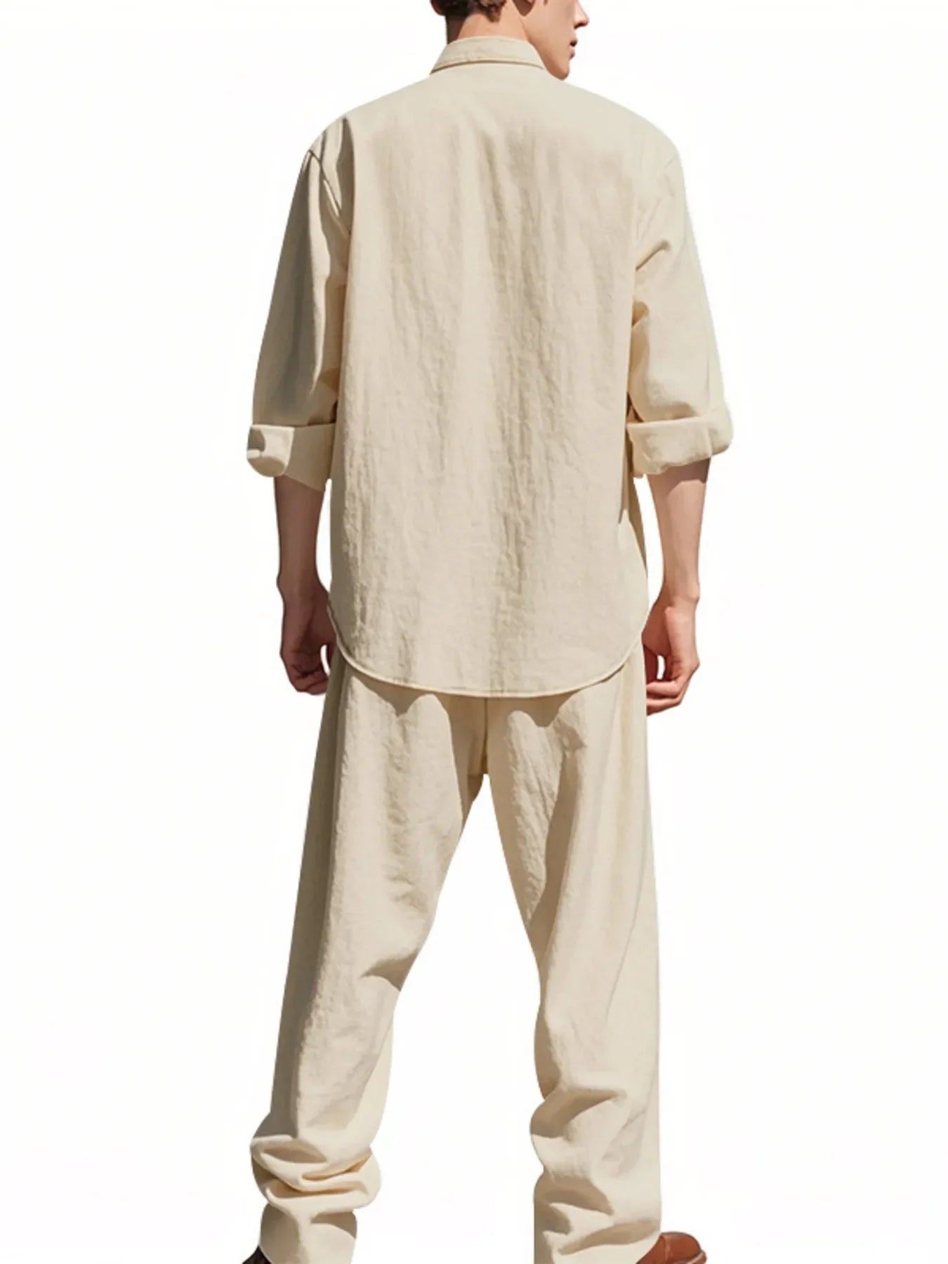 Men's Full Size Button Up Shirt and Pants Set Plus Size - Southern Shores Clothing
