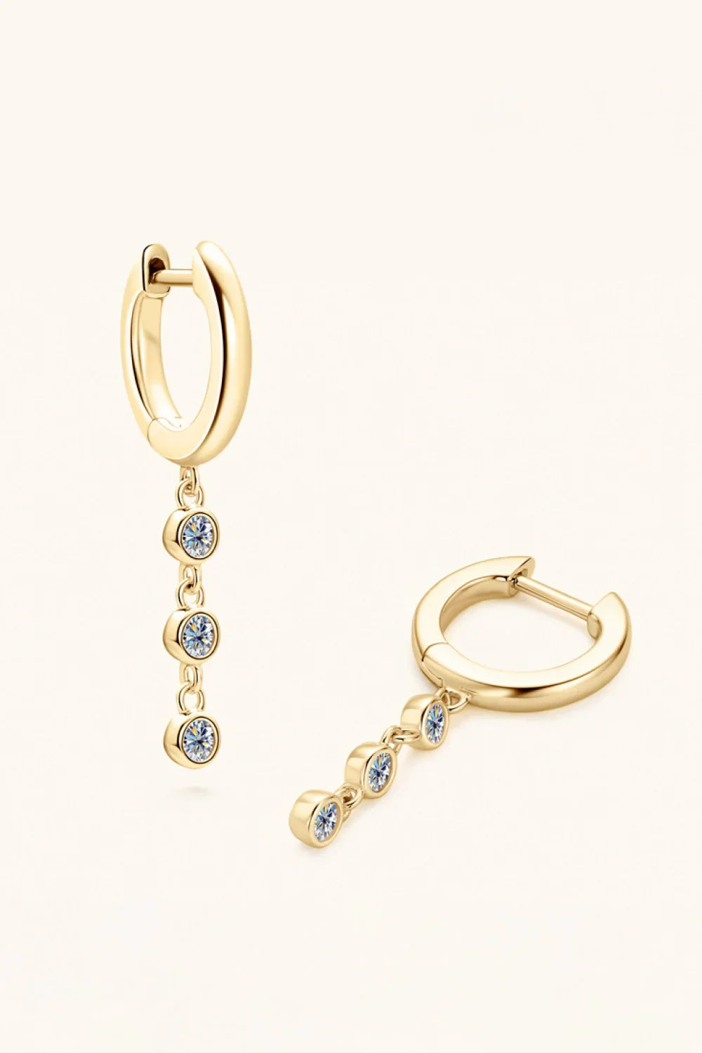 Minimalist Moissanite Sterling Silver Earrings - Southern Shores Clothing