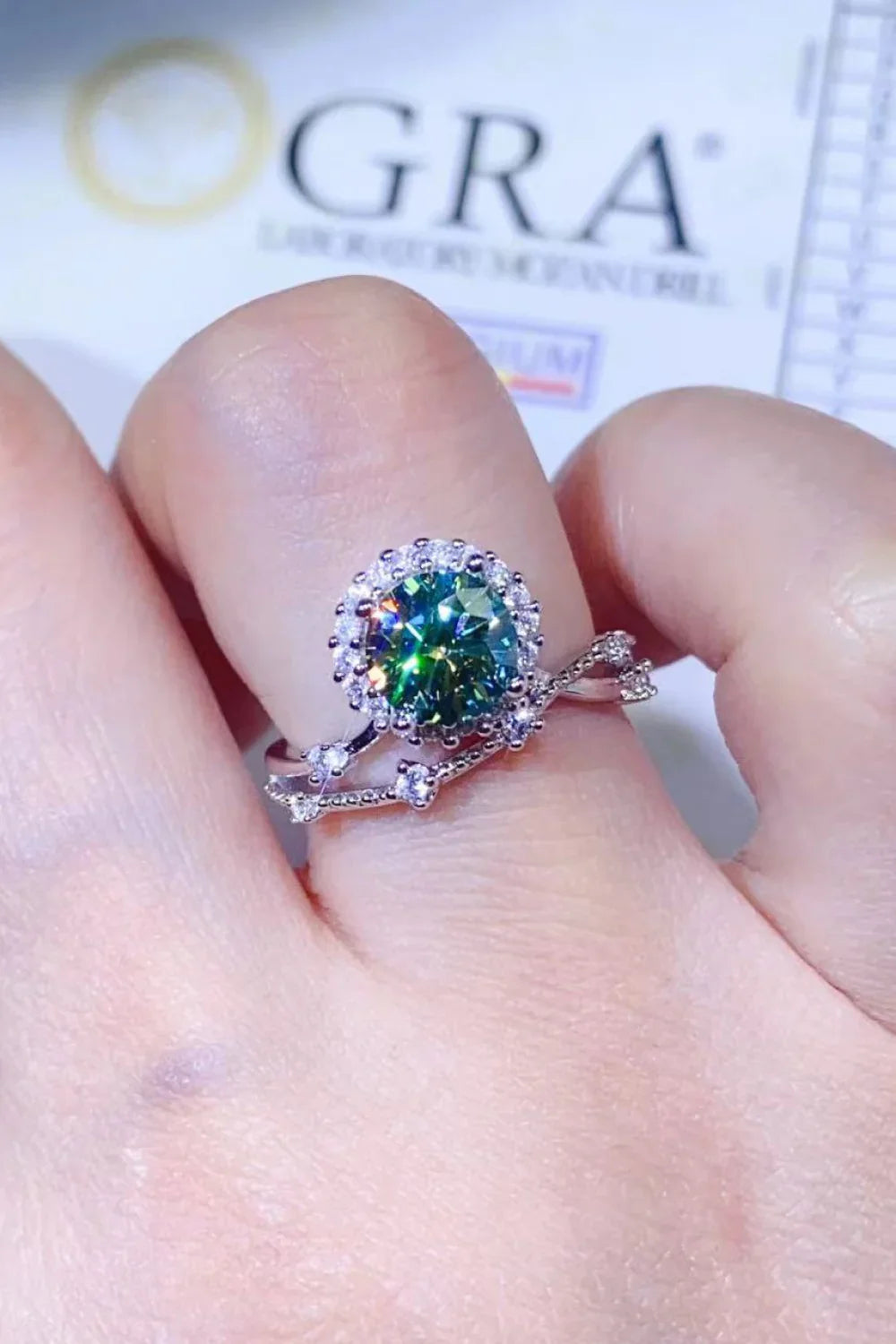 1 Carat Moissanite Platinum-Plated Ring For Everyday Wear - Southern Shores Clothing