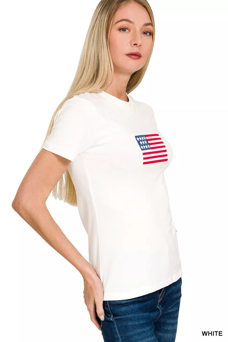 American Flag Graphic Tee