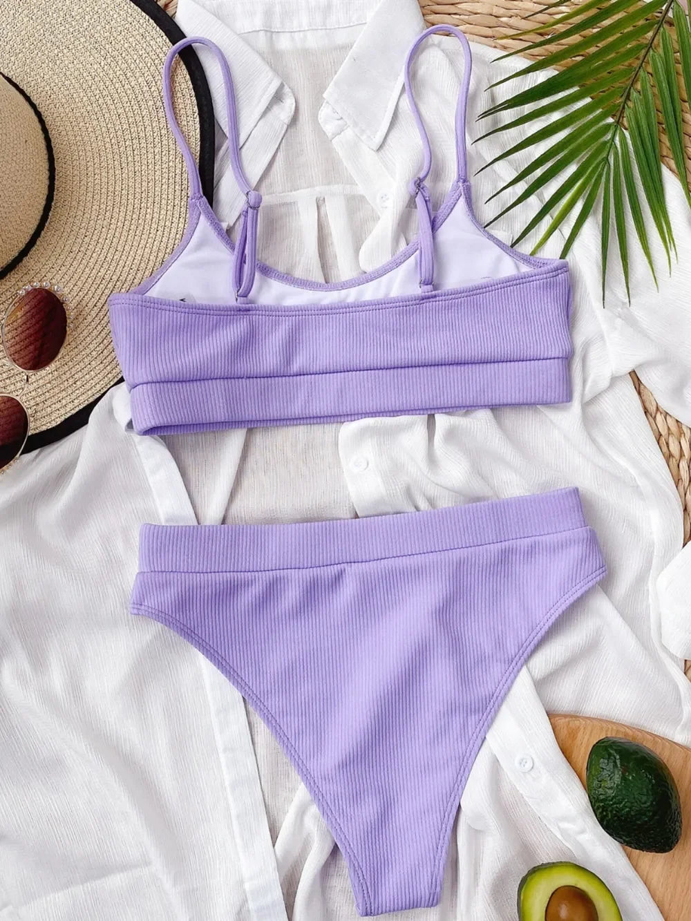 Scoop Neck Spaghetti Strap Two-Piece Swim Set Removable Padding - Southern Shores Clothing